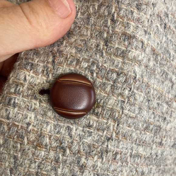 Vintage Harris Tweed Sport Coat Mens 40S Light Grey Tan Wool Blazer Jacket - Picture 10 of 15